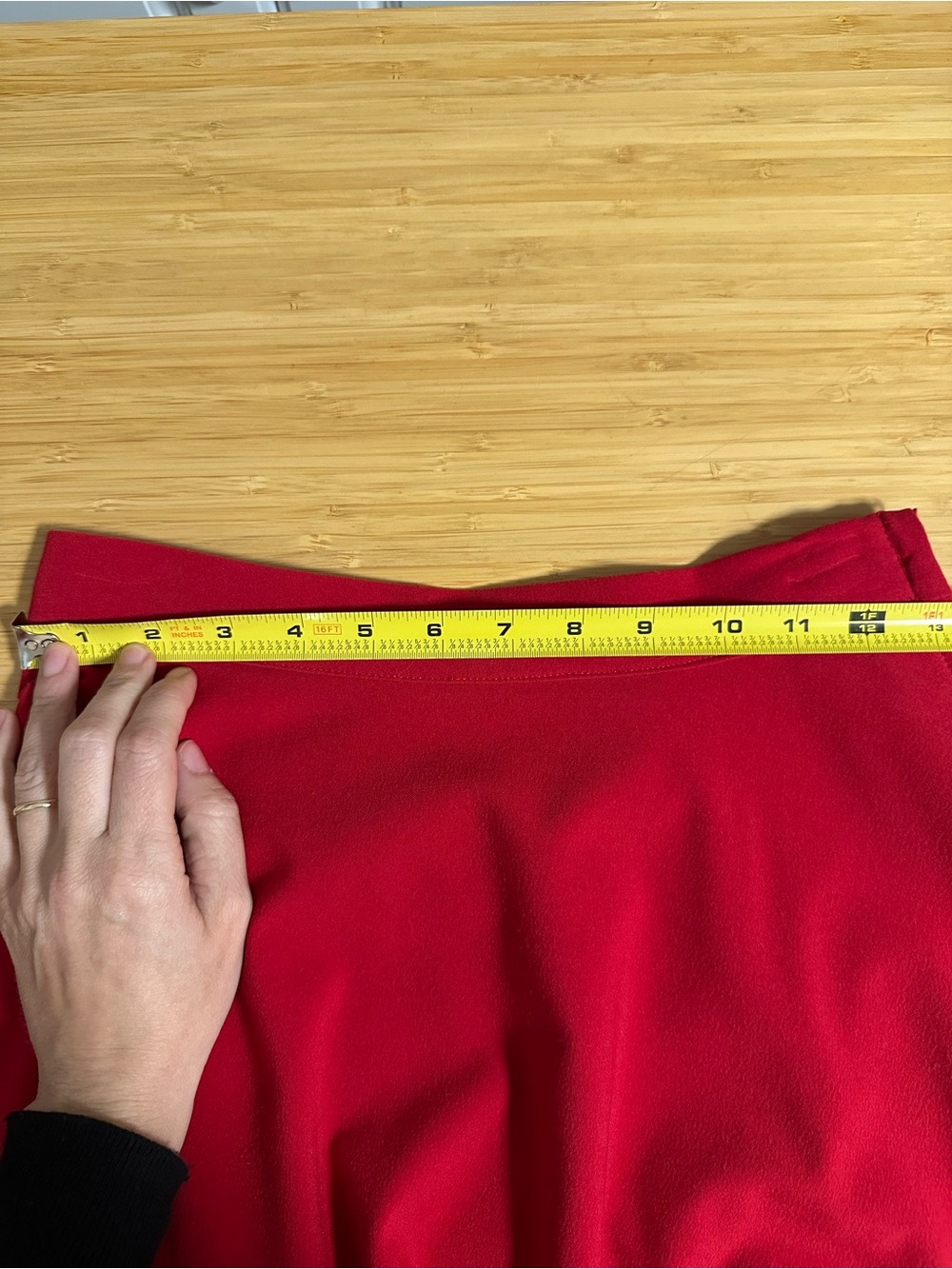 ModCloth Classic Midi Length Red Circle Skirt with POCKETS - Picture 6 of 8